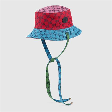 casquette gucci multicolore|Gucci bucket hat.